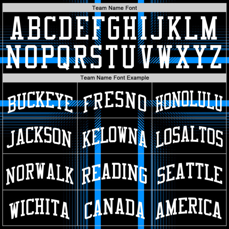 Custom Black White-Light Blue Line Round Neck Sublimation Basketball Suit Jersey - Image 4