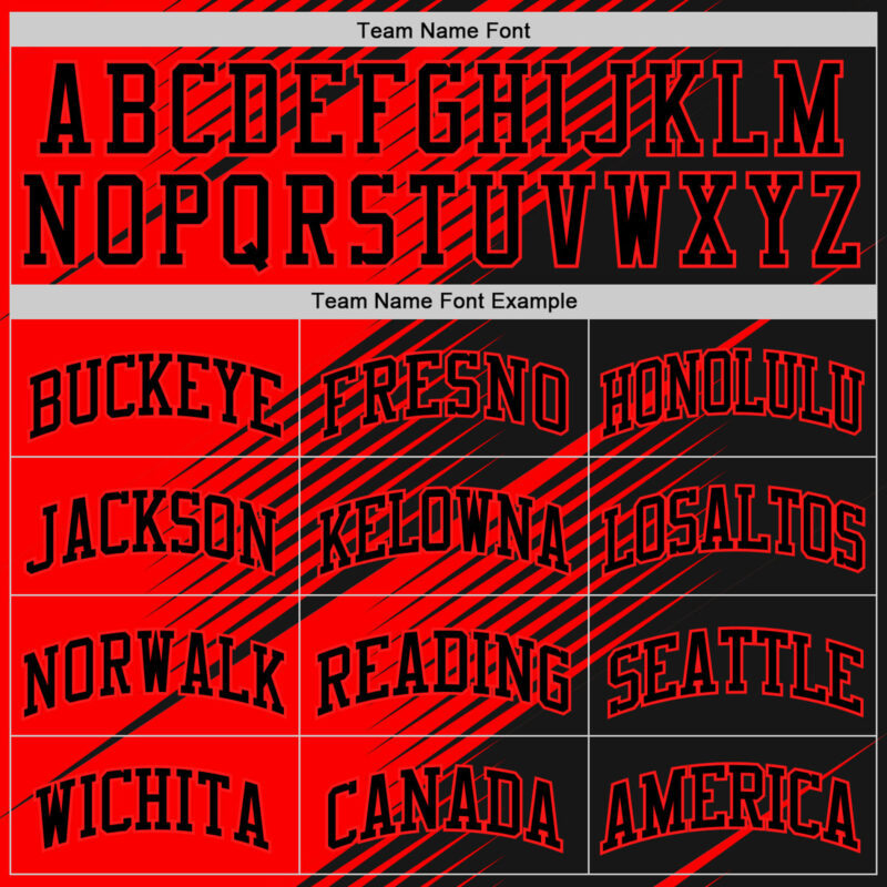 Custom Red Black Line Round Neck Sublimation Basketball Suit Jersey - Image 4