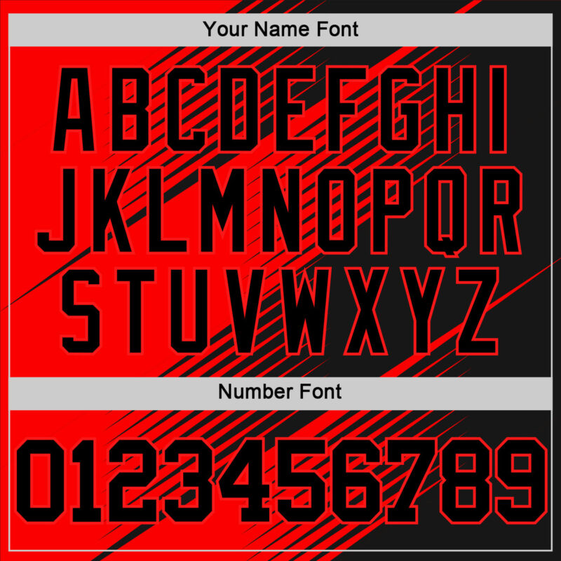 Custom Red Black Line Round Neck Sublimation Basketball Suit Jersey - Image 5