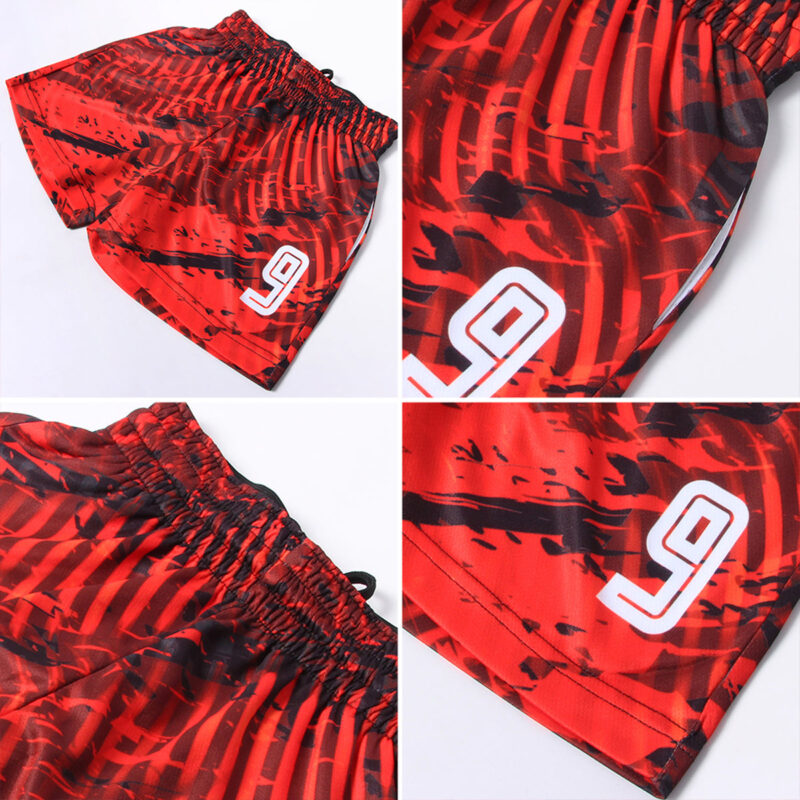 Custom Red White-Black Sublimation Soccer Uniform Jersey - Image 9