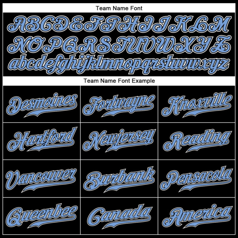 Custom Black Light Blue-White Authentic Baseball Jersey - Image 4